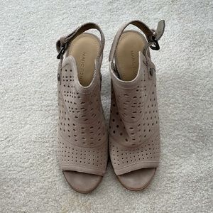 NEW Marc Fisher Casha Suede Peep Toe Booties